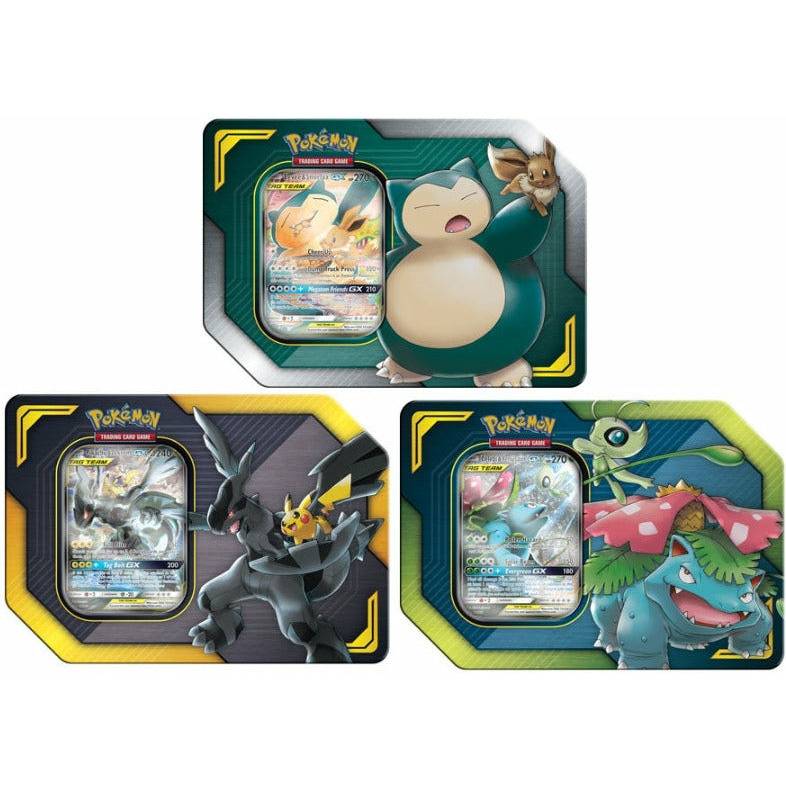 2019 GX Tag Team tins (set van 3) Venusaur/Zekrom/Snorlax