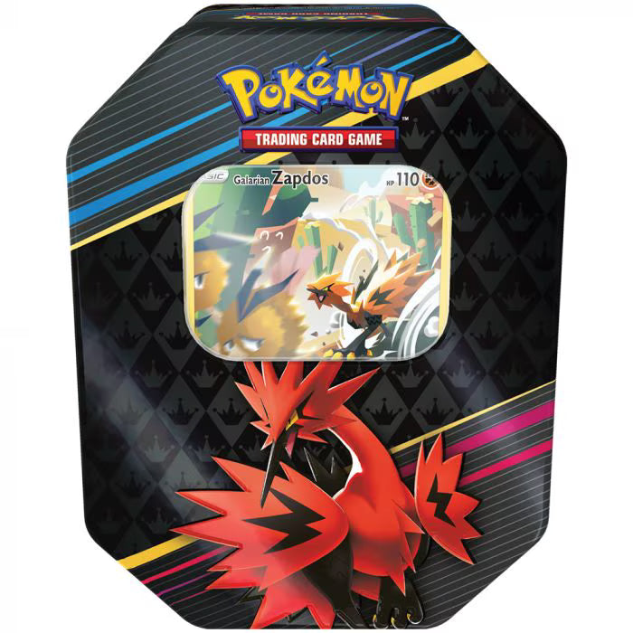 Crown Zenith Galarian Zapdos Tin